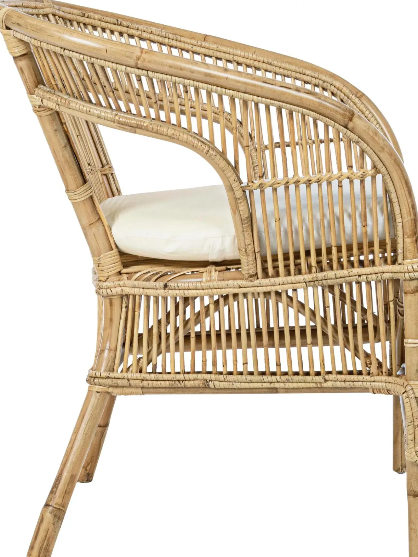 Sedia In Rattan Con Cuscino Consuelo