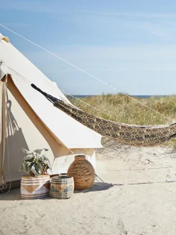 Set 2 Cesti Portaoggetti In Vimini Di Giunco Pyramid