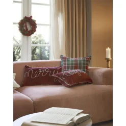 Set 2 Copricuscini In Velluto Rosso Jolly