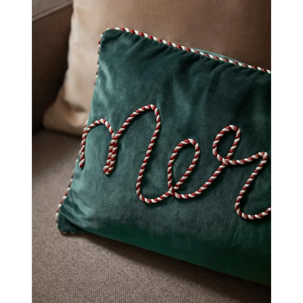 Set 2 Copricuscini In Velluto Verde Jolly