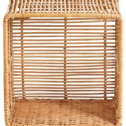 Set 2 Mensole Da Parete In Rattan Zeya