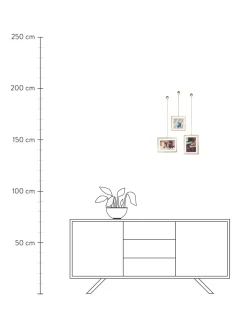 Set 3 Portafoto Da Parete Strass