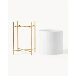 Set 2 Portavasi Alti In Metallo Mina