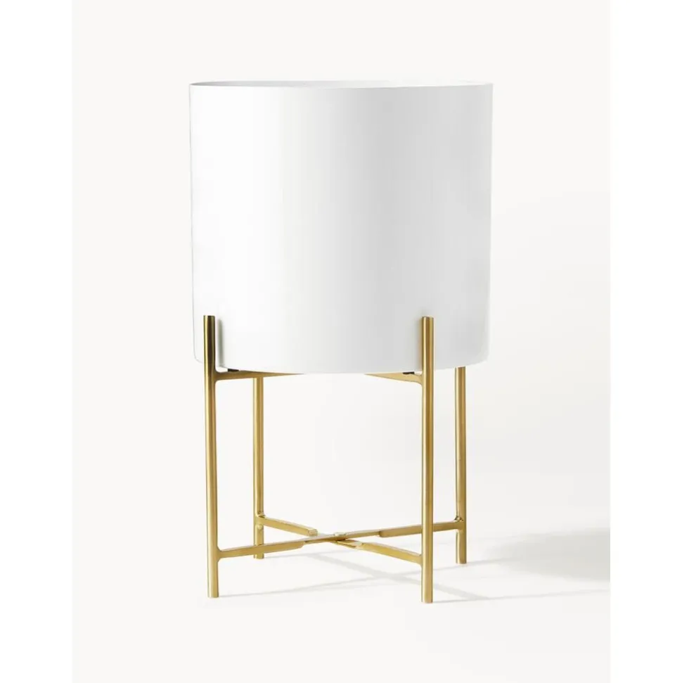 Set 2 Portavasi Alti In Metallo Mina