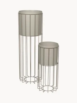 Set 2 Portavasi Alti In Metallo Fenja