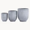 Set 3 Portavasi In Cemento Gard