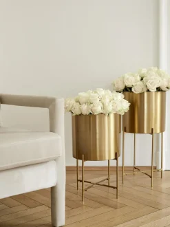 Set 2 Portavasi In Metallo Mina