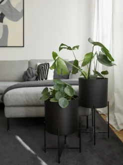 Set 2 Portavasi In Metallo Mina