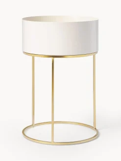 Set 2 Portavasi Rotondi Con Struttura In Metallo Palesa