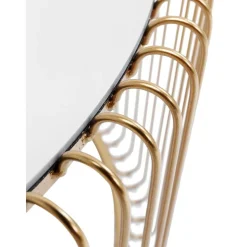 Set 2 Tavolini Da Salotto Con Piano In Vetro Wire