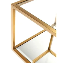 Set 4 Tavolini Da Salotto Con Lati In Vetro Luigi