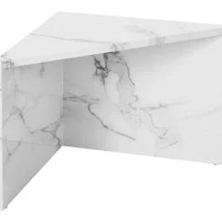 Set 2 Tavolini Da Salotto Effetto Marmo Vilma