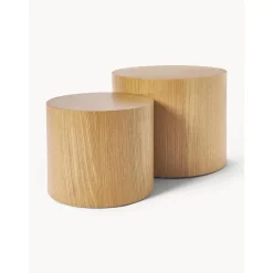 Set 2 Tavolini Da Salotto In Legno Dan