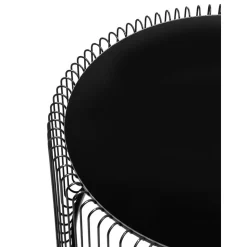 Set 2 Tavolini Da Salotto Con Piano In Vetro Wire