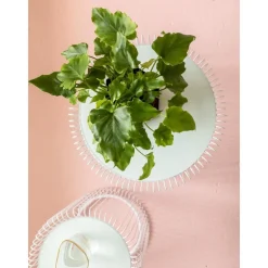 Set 2 Tavolini Da Salotto Con Piano In Vetro Wire