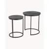 Set 2 Tavolini In Legno Di Mango Nero Andrew