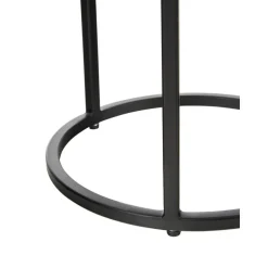 Set 2 Tavolini In Legno Di Mango Nero Andrew