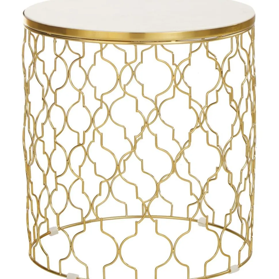 Set 2 Tavolini In Marmo Blake