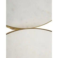 Set 2 Tavolini In Marmo Blake