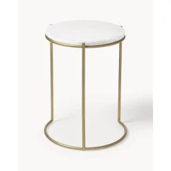 Set 2 Tavolini In Marmo Ella