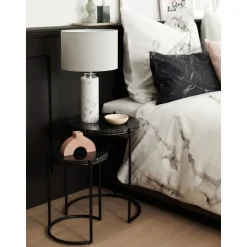 Set 2 Tavolini In Marmo Ella