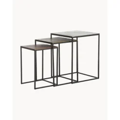 Set 3 Tavolini In Metallo Dwayne