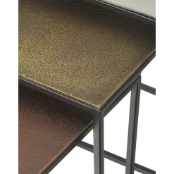 Set 3 Tavolini In Metallo Dwayne