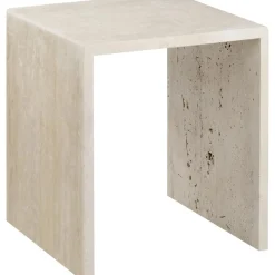 Set 2 Tavolini In Travertino Varu