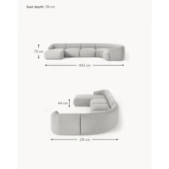 Set Divano Componibile In Boucle Sofia
