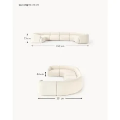 Set Divano Componibile Xl In Boucle Sofia