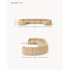 Set Divano Componibile Xl In Boucle Sofia