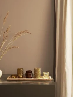 Set Portacandele Con Vassoio In Legno Elviena 6 Pz