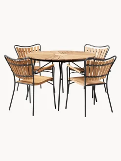 Set Salotto Da Giardino In Legno Di Teak Ellen 5 Pz