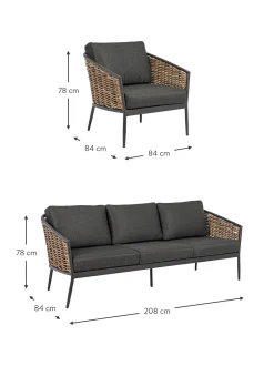 Set Salotto Da Giardino Maribela 3 Pz