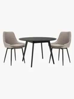 Set Tavolo Con Sedie Imbottite Yumi 3 Pz