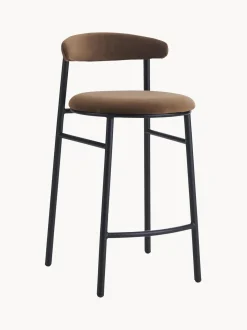 Sgabello Alto In Velluto Doggi