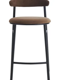 Sgabello Alto In Velluto Doggi