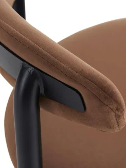 Sgabello Alto In Velluto Doggi