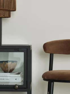 Sgabello Alto In Velluto Doggi