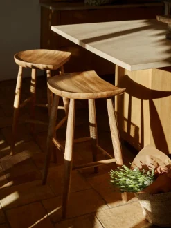 Sgabello Da Bar In Legno Di Mango Nino