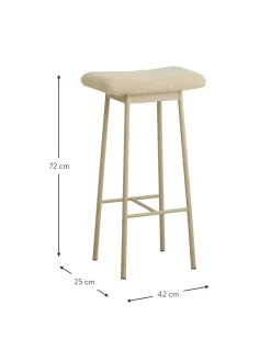 Sgabello Da Bar In Tessuto Teddy Zala