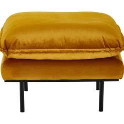 Sgabello Da Divano In Velluto Retro