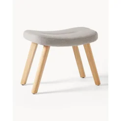 Sgabello Imbottito Con Gambe In Legno Wing