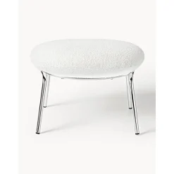 Sgabello In Boucle Con Piedini In Metallo Luan