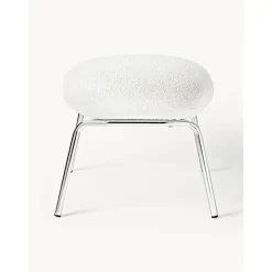 Sgabello In Boucle Con Piedini In Metallo Luan