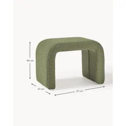 Sgabello In Tessuto Boucle Penelope