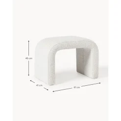 Sgabello In Tessuto Boucle Penelope