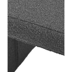 Sgabello In Tessuto Boucle Grigio Penelope