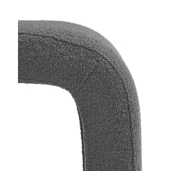 Sgabello In Tessuto Boucle Grigio Penelope