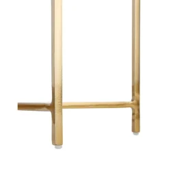 Sgabello In Velluto Con Struttura In Metallo Madeleine